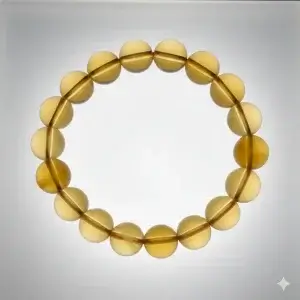 VLUKY - [White Wax Gold] Yellow Chalcedony Bracelet